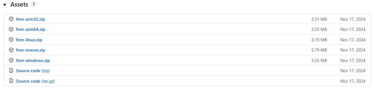 fnm github Release